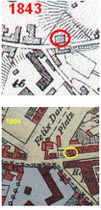 Stadtpläne 1843 und 1904