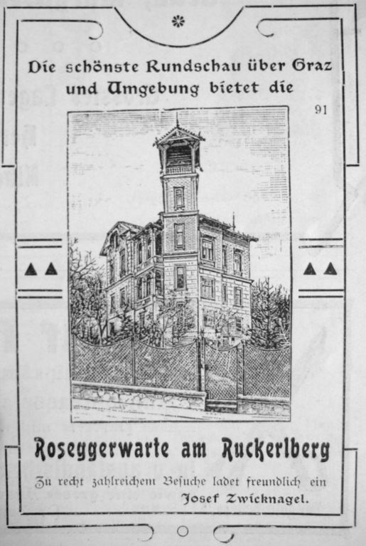 Datei:Graz Rudolfstraße12 Roseggerwarte Werbung.jpg