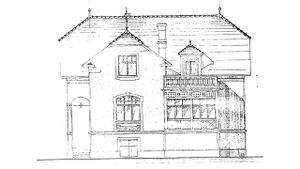 Bauplan Westfassade - 1913